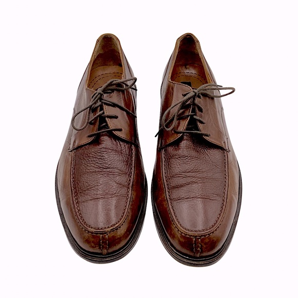 Bostonian Luxe Italian Leather Brown Oxford Shoe, Size 12 - Picture 2 of 6